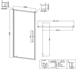 Niagara Душевая дверь в нишу Nova 100x195 NG-85-10AB – фотография-11